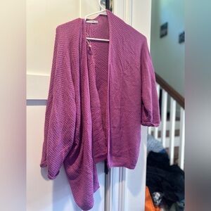 Staccato Textured Purple Cardigan